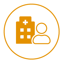 Symbol für Karriere im Krankenhaus
